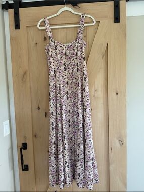 Z Supply Pink and Cream Floral Maxi Dress